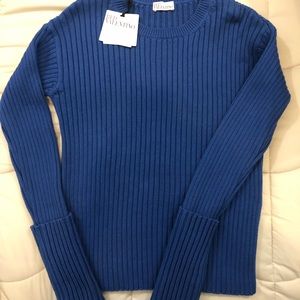 RED VALENTINO Blue Crewneck Sweater-NWT-XS